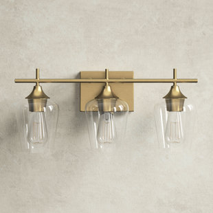 Wayfair | 3 Light Brass Bathroom Vanity Lighting You'll Love in 2022