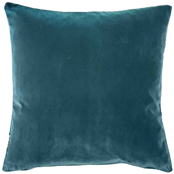 blue velvet rectangular cushion