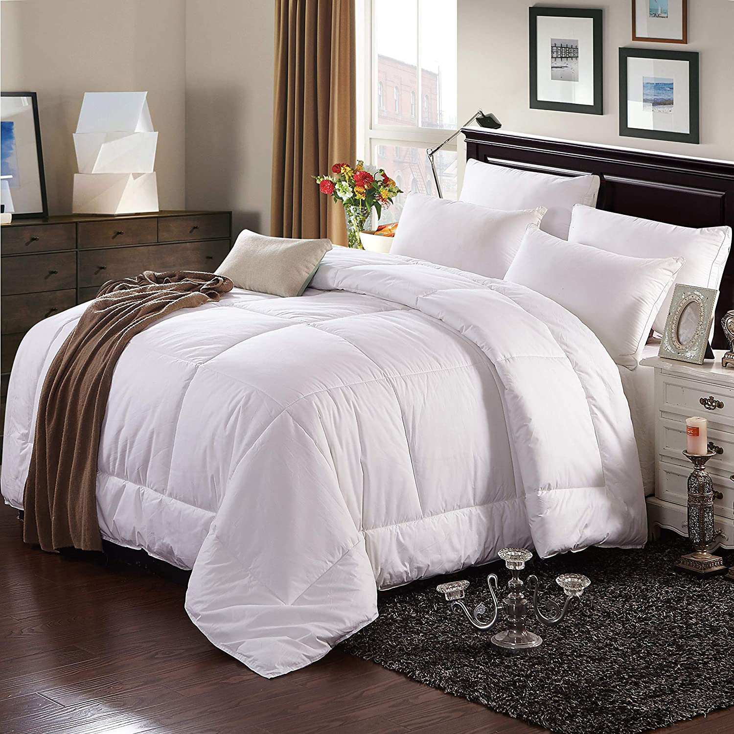 down feather comforter queen