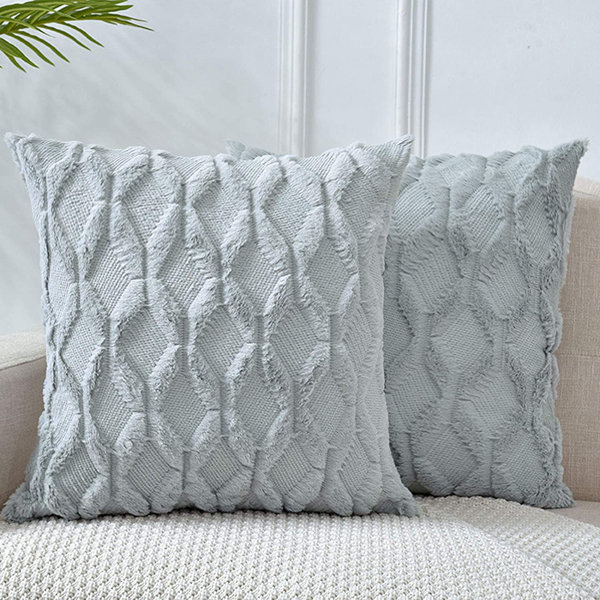 grey throw pillows set of 2