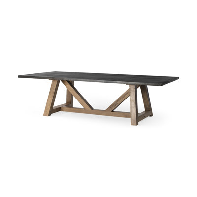 Targhee Mango Solid Wood Trestle Dining Table by Ebern Designs