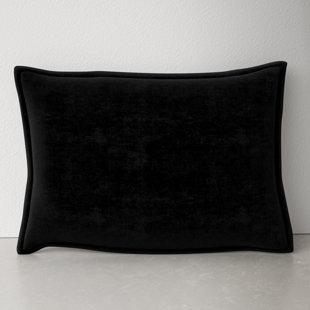 black rectangle throw pillow