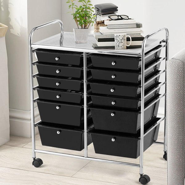 Simple Houseware Utility Cart with 12 Drawers Rolling Storage Art Craft Organizer on Wheels 