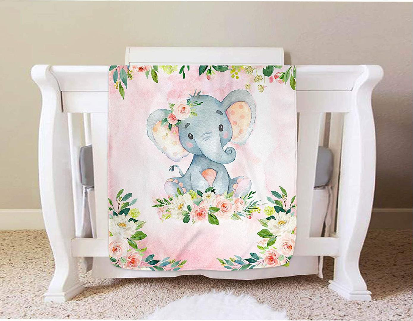 elephant crib blanket