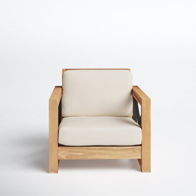 Teak Patio Chair with Cushions by Joss and Main