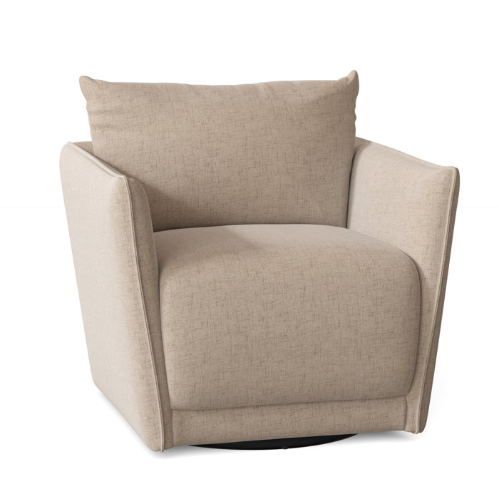 Joss and Main Gertrude 34" Wide Polyester Swivel Armchair