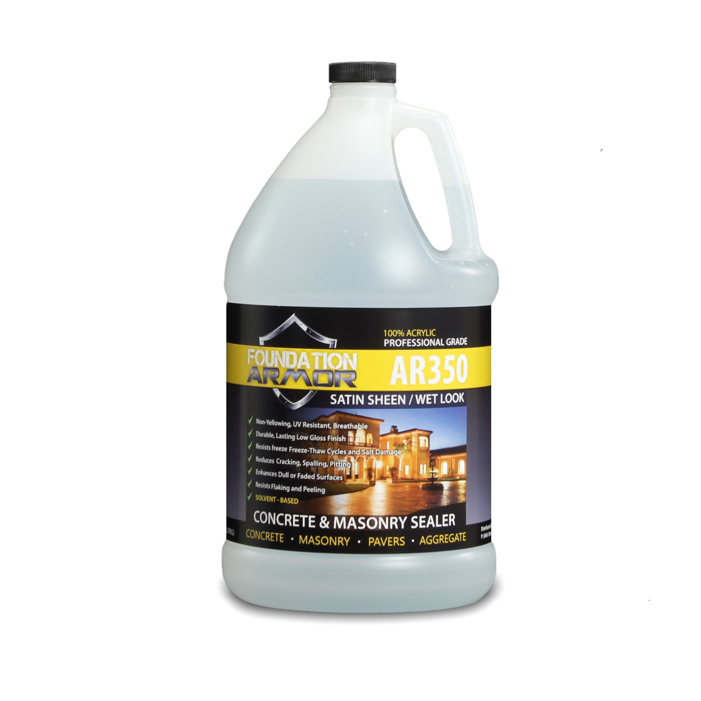 Foundation Armor 1 Gal Armour Ar350 Pro Grade Solvent Based Acrylic Wet Look Low Gloss Concrete And Paver Sealer Wayfair Ca