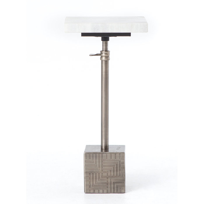 Joss and Main Genuine Marble Pedestal End Table