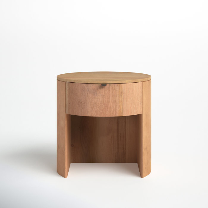 Joss and Main Millie 1 - Drawer Solid Wood Nightstand in Natural