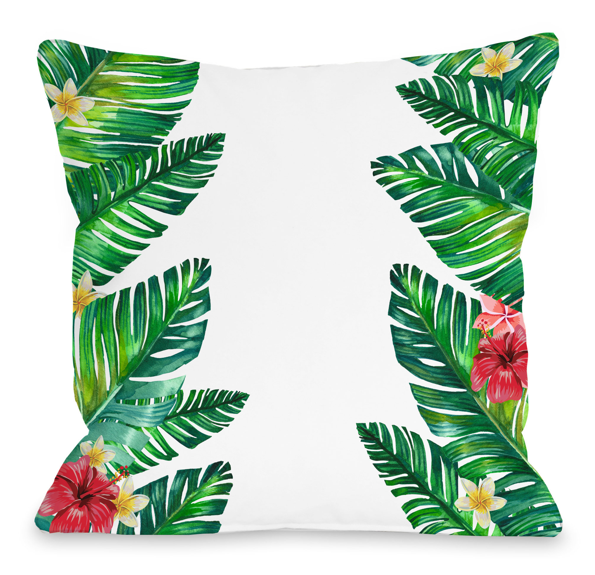 palm leaf throw pillow