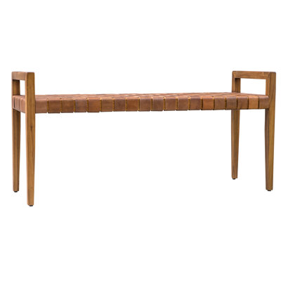 Plait Solid Wood Bench by Joss and Main