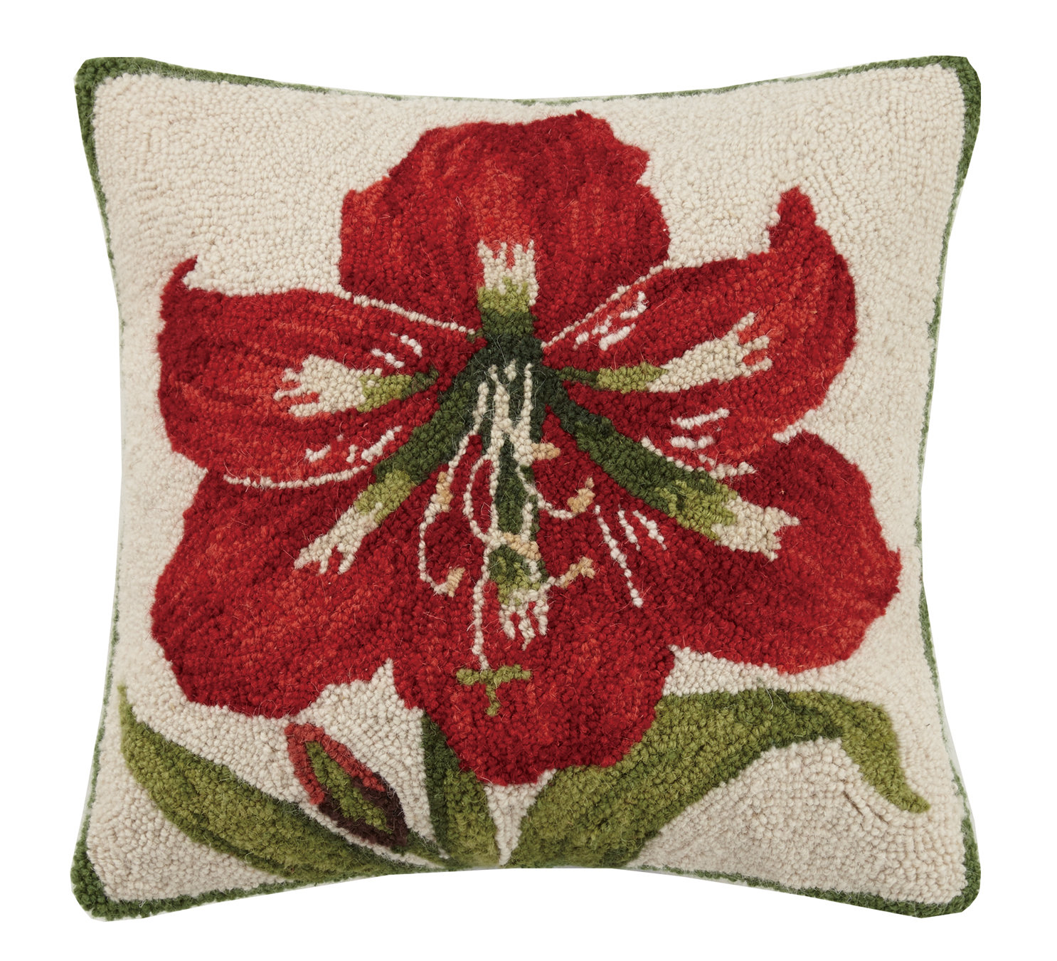 hooked wool throw pillows