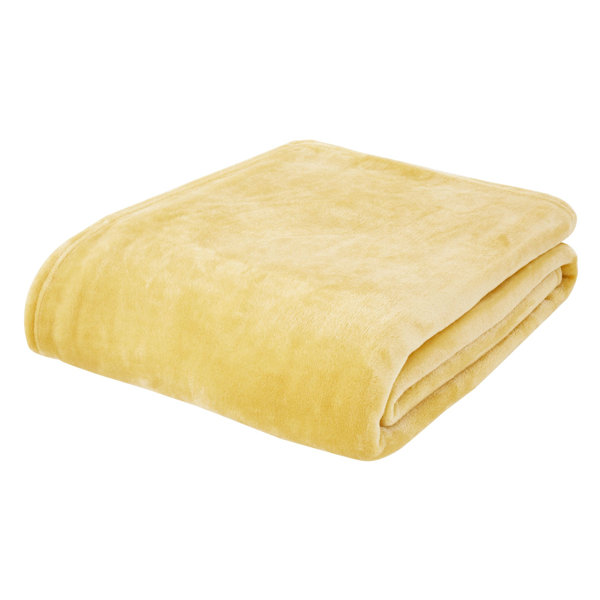 yellow velvet throw