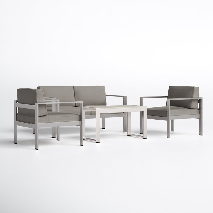 Joss and Main Izzy 4 Piece Sofa Seating Group with Cushions