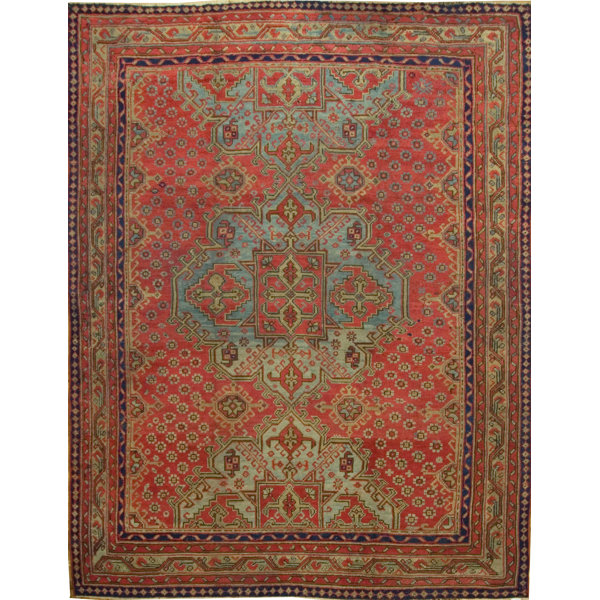 359306 Bedroom Hand-Knotted Wool Rug Finest Ghazni Bordered Red Rug 8'4 x 9'10 eCarpet Gallery Large Area Rug for Living Room 