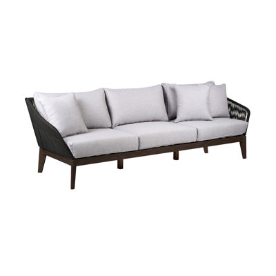 Xena Indoor Outdoor Sofa With Woven Arms And Cushions by Joss and Main