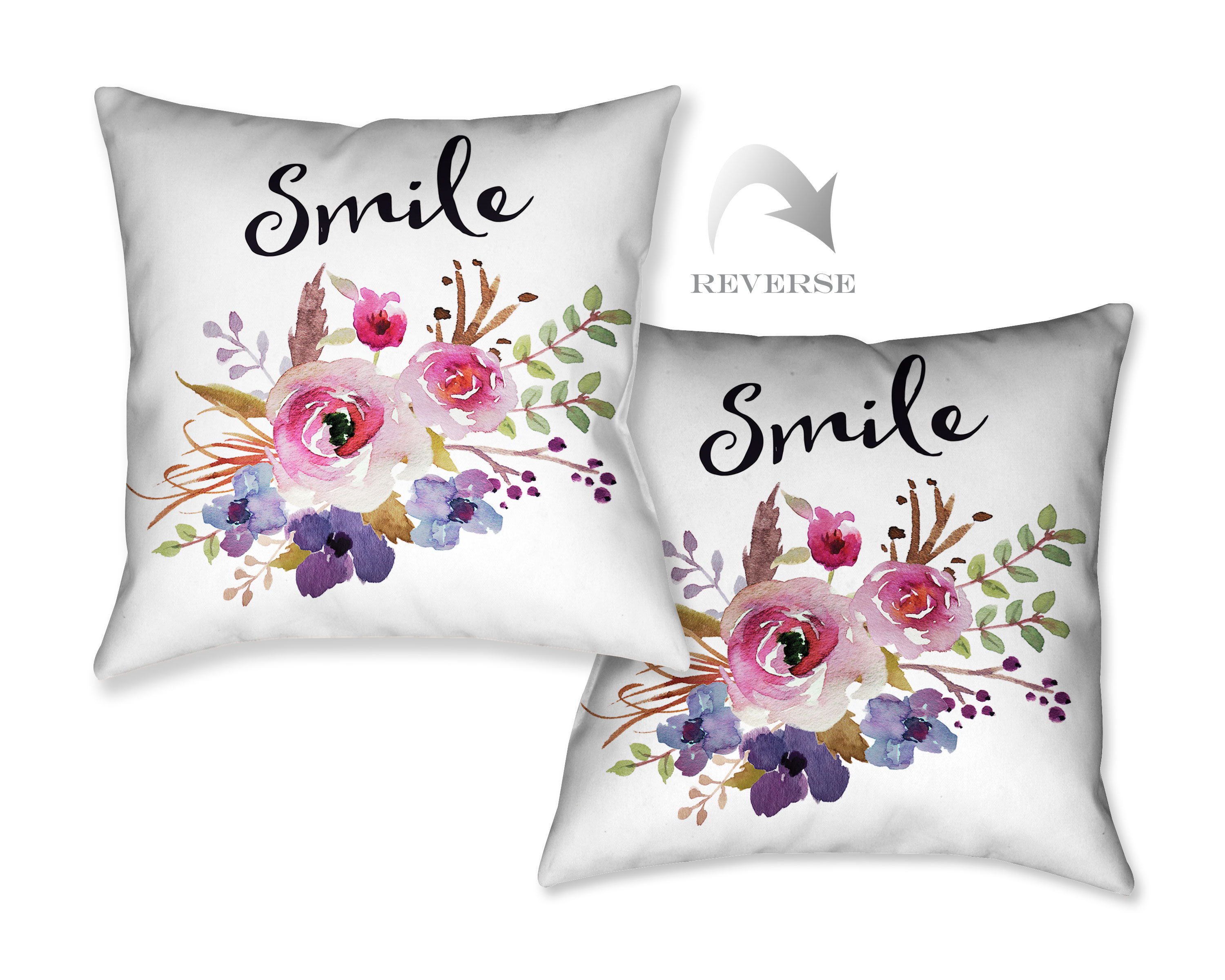 smile throw pillow