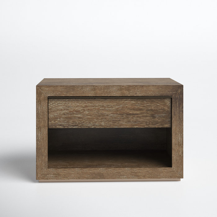 Joss and Main Crowne 1 - Drawer Solid Wood Nightstand in Brown