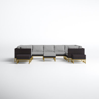 Nauvoo 12 Piece Sectional Seating Group with Cushions by Joss and Main