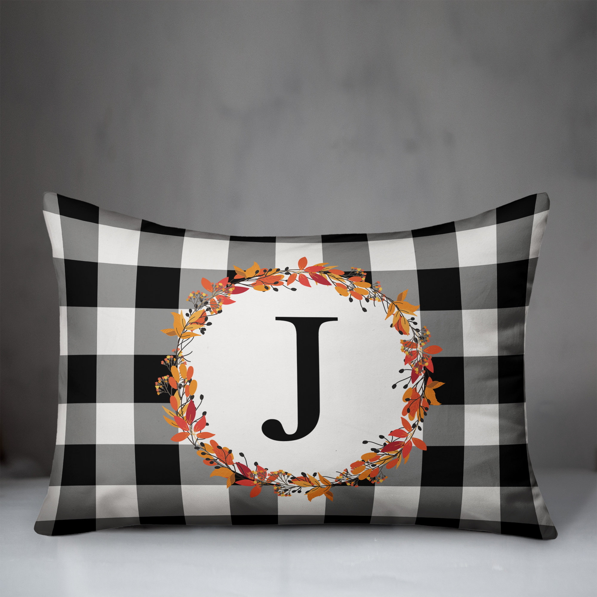 monogram lumbar pillow