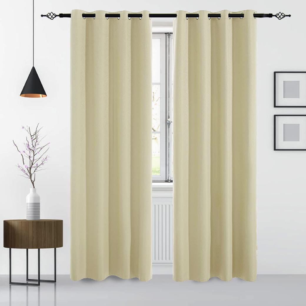 W52 x L84, Green 100% Blackout Curtains Linen Texture Thermal Room Darkening Sound Reduction Sun Blocking Window Draperies for Bedroom/Living Room Nursery,Sliding Doors,Kitchen 2 Panels Set 