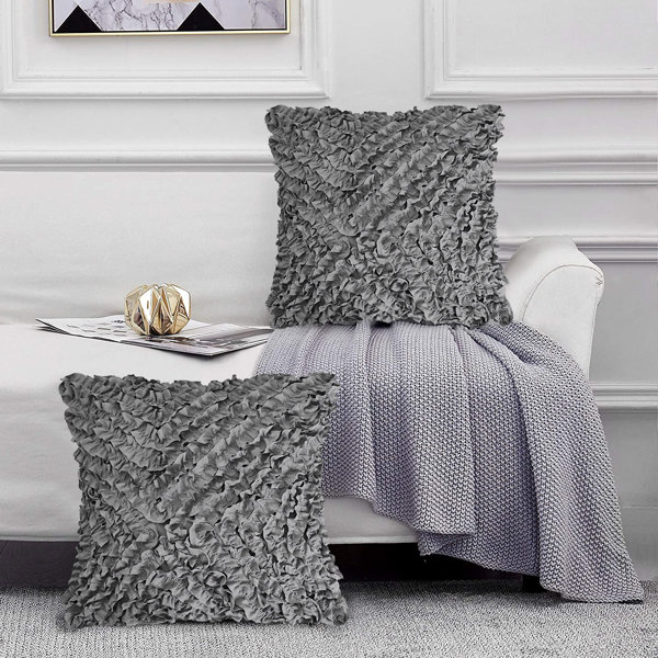 ruffled throw pillows