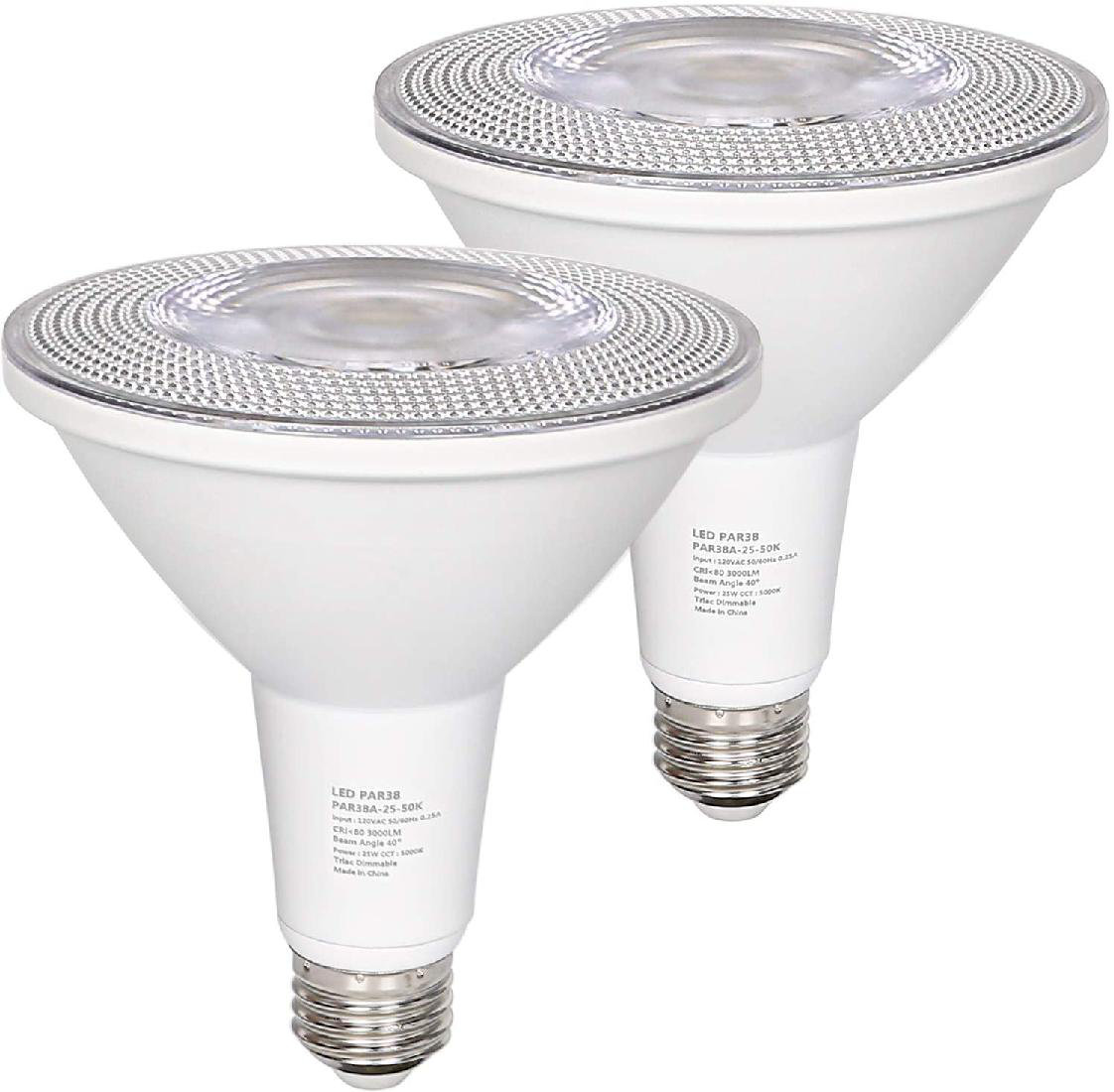 3000K Dimmable LED Light Bulb FDK-P38-15-40D-30K-D-1PK 40 Degree FixtureDisplays 15Watt PAR38 