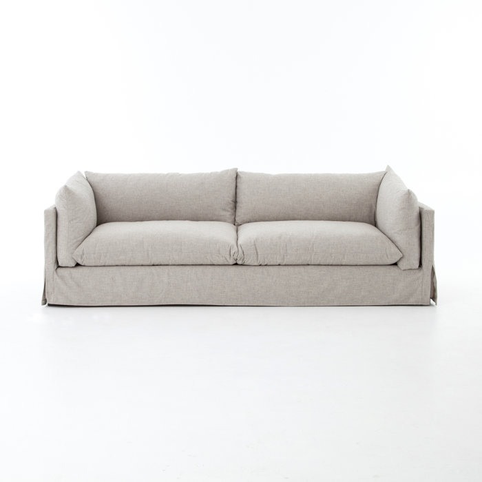 Joss and Main Claudia 96" Square Arm Slipcovered Sofa