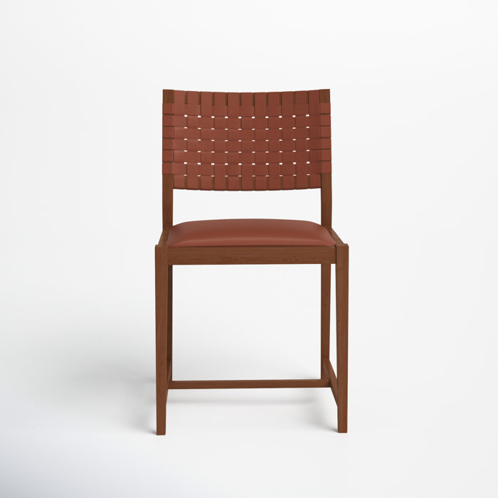 Joss and Main Morrow Solid Wood Side Chair in Brown