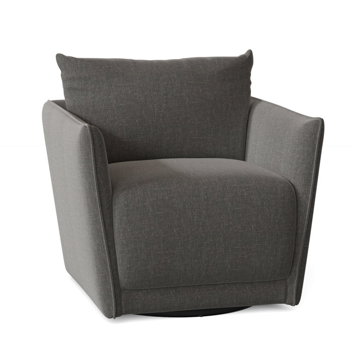 Joss and Main Gertrude 34" Wide Polyester Swivel Armchair