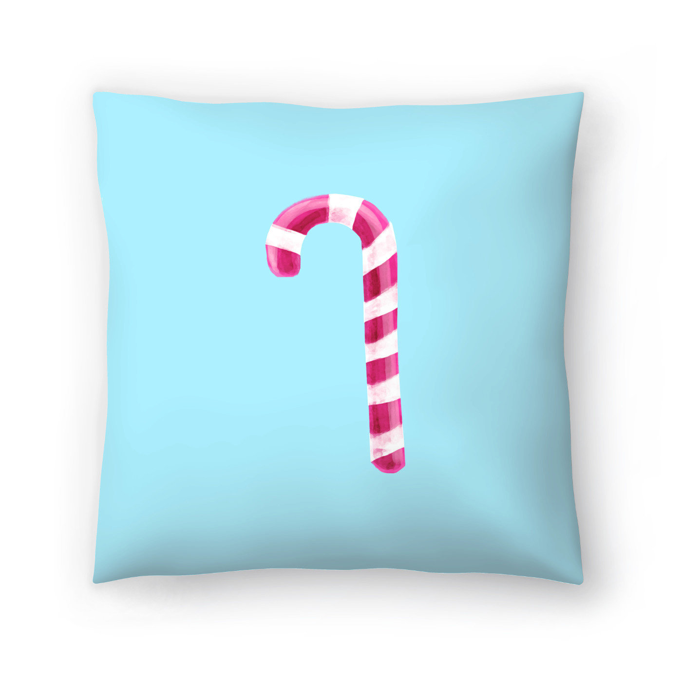 candy cane shaped pillow