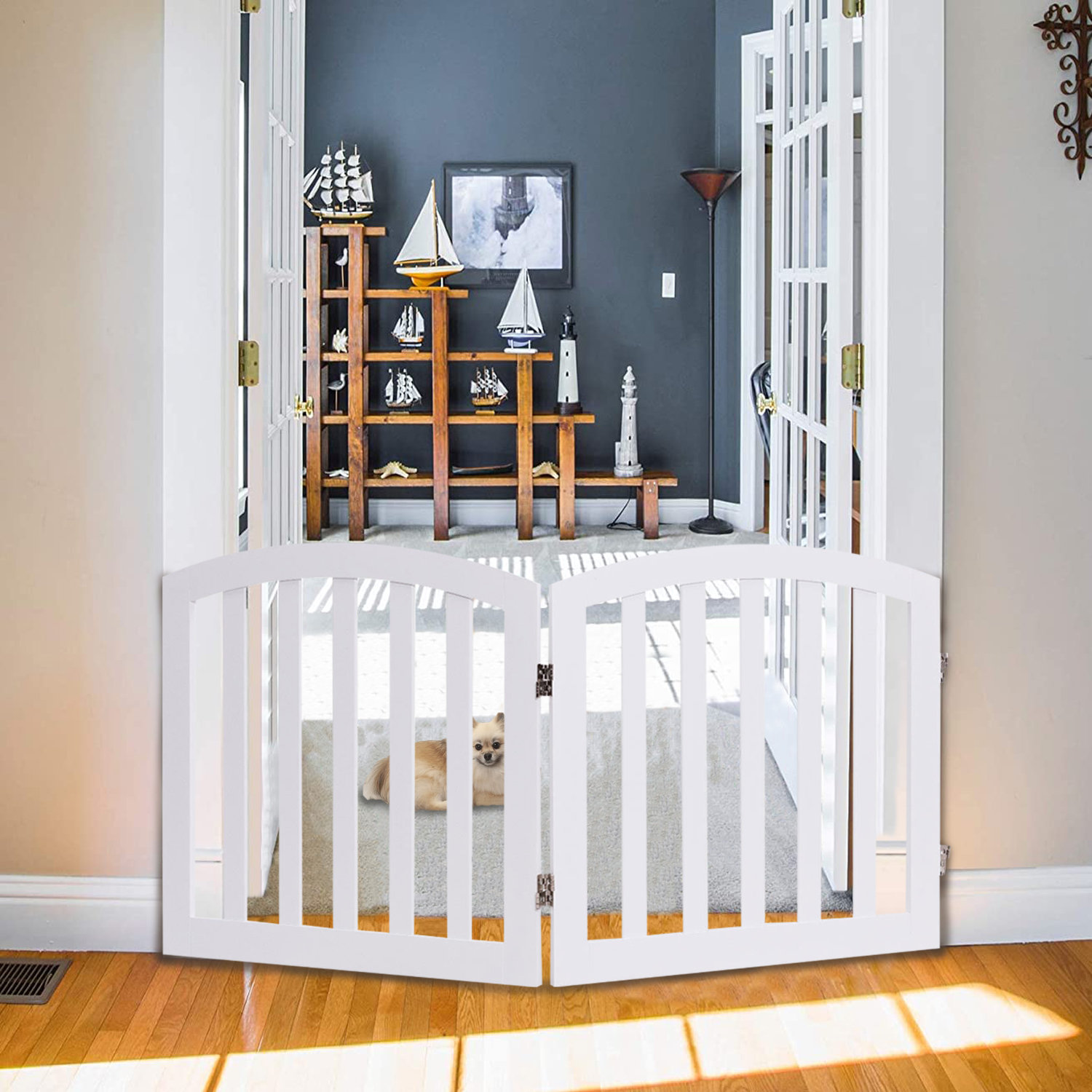 2 panel folding dog gate