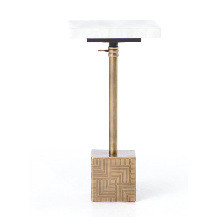 Joss and Main Genuine Marble Pedestal End Table