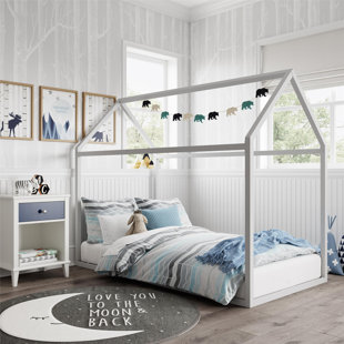 kids twin canopy bed