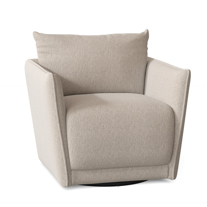 Joss and Main Gertrude 34" Wide Polyester Swivel Armchair