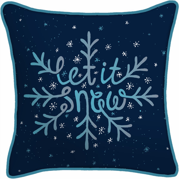 blue snowflake pillow