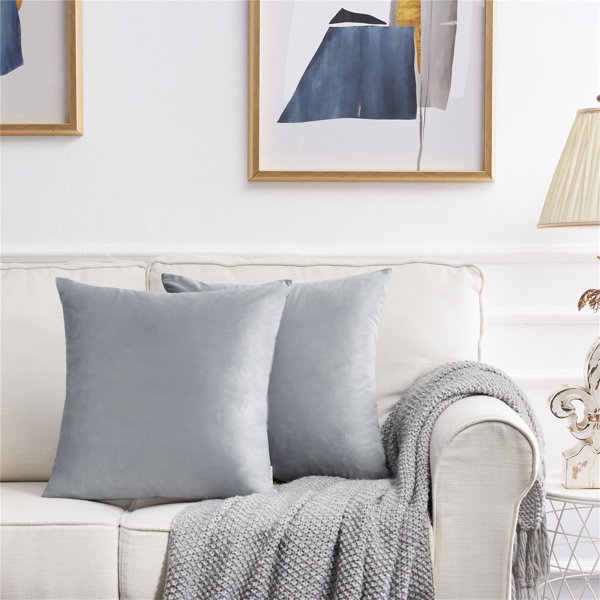 grey decorative pillows