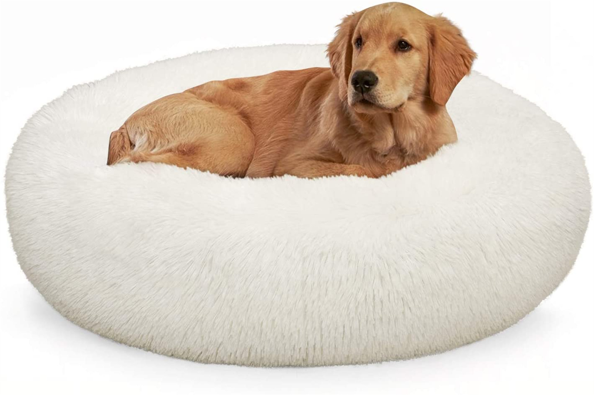 fluffy calming dog bed