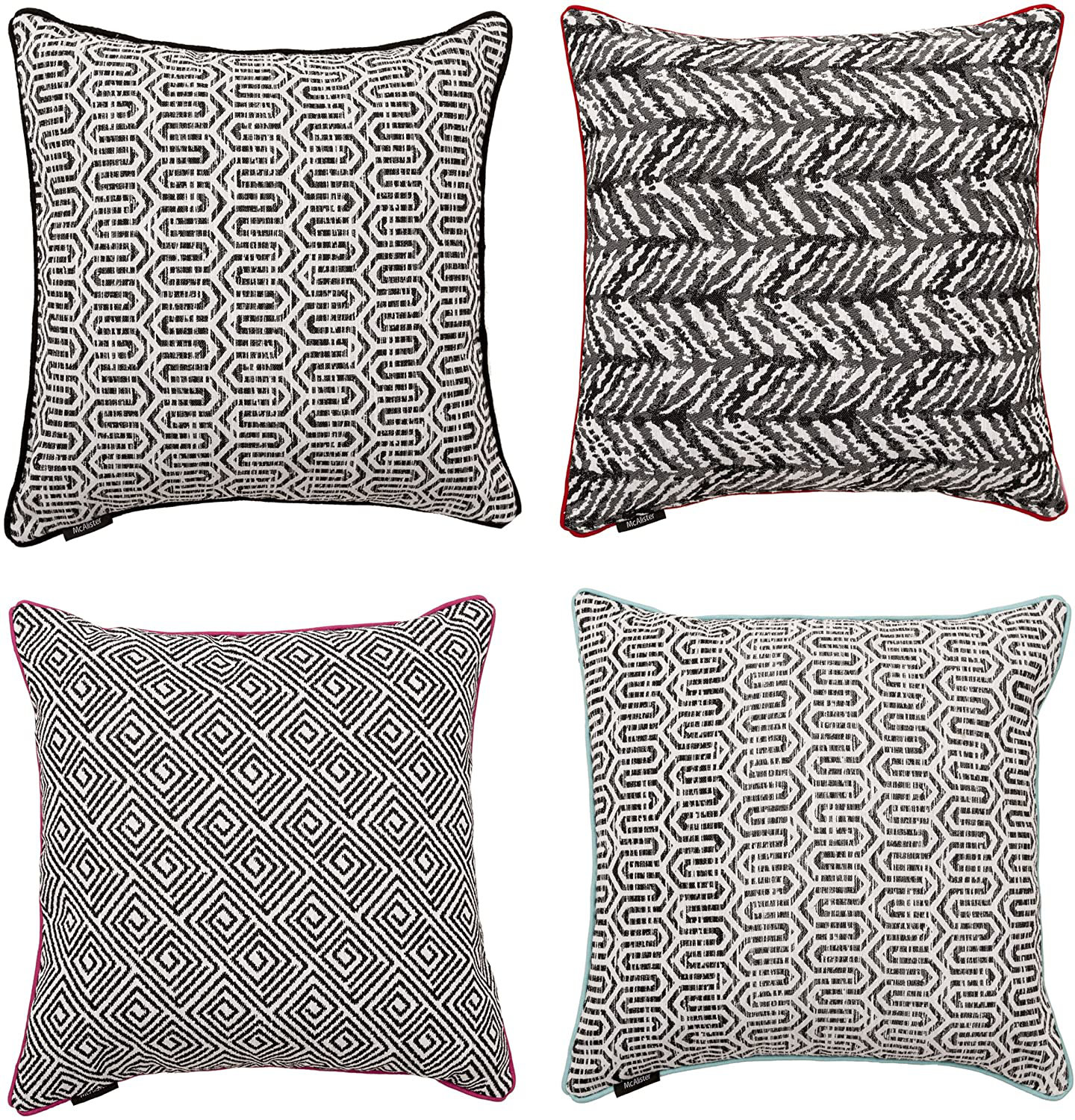 black aztec cushion