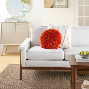 round orange pillows