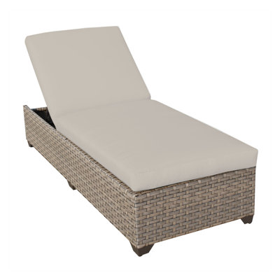 Joshua 77" Long Reclining single Chaise Lounge with Cushions by Joss and Main