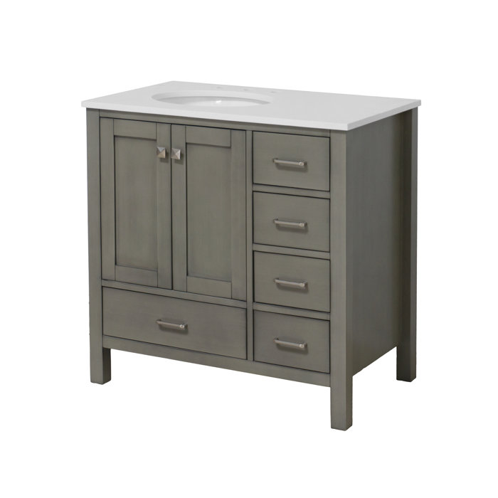 Joss and Main Matias Full Cabinet 36" Single Bathroom Vanity Set