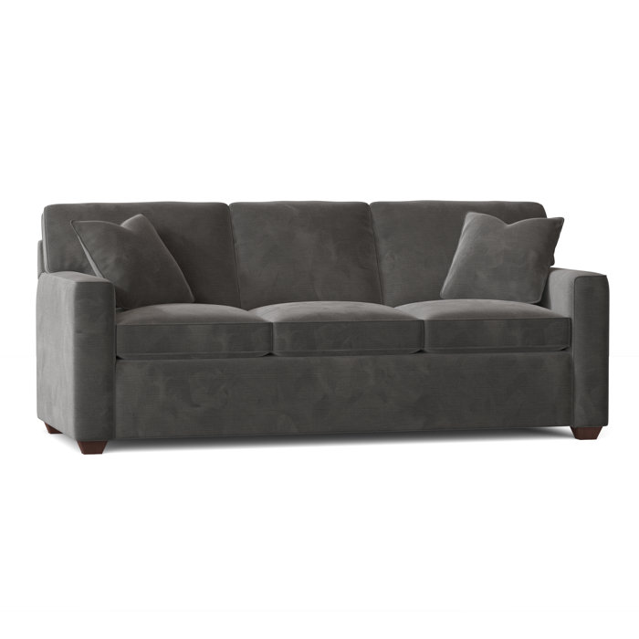 Ebern Designs Lesley 87" Square Arm Sofa Bed with Reversible Cushions