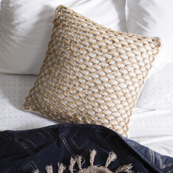 motion jute throw pillow
