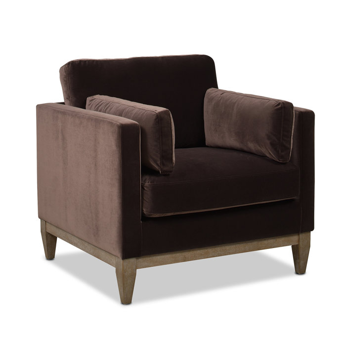 Joss and Main Eila 36" W Velvet Armchair
