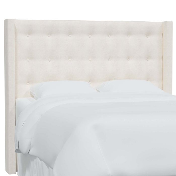 Joss and Main Harcourt Upholstered Solid Wood Wingback Headboard