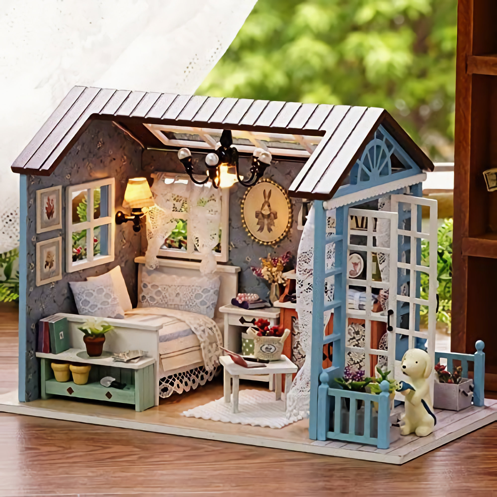 Dollhouse Miniature Bathroom Toilet Model DIY Sand Table Landscape Scene Toys HI 