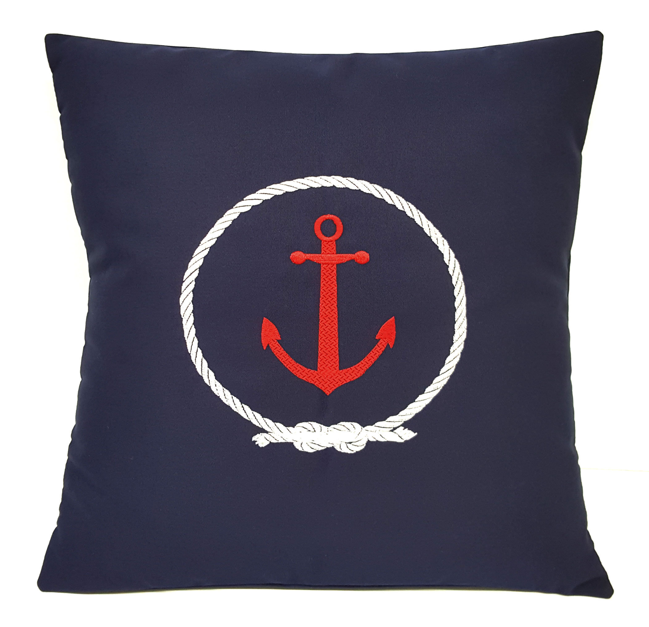 red anchor pillow