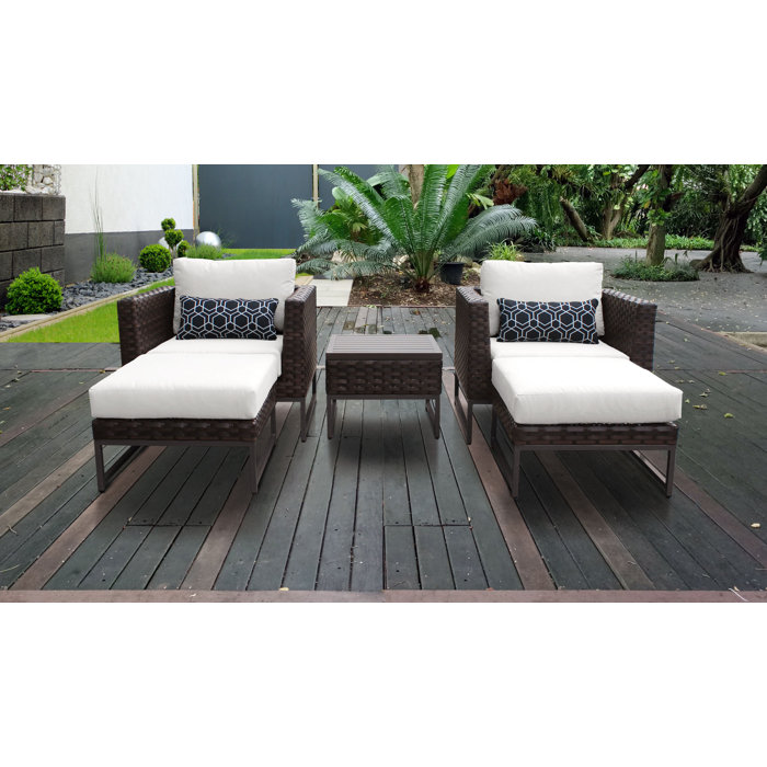 Joss and Main Nauvoo 5 Piece Seating Group with Cushions