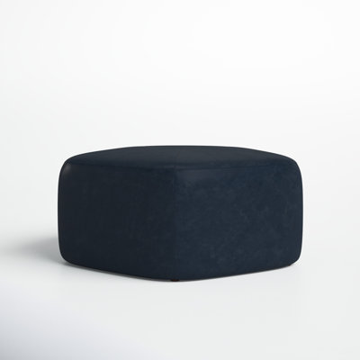 Felicia 37" Wide Genuine Leather Pouf Ottoman by Joss and Main